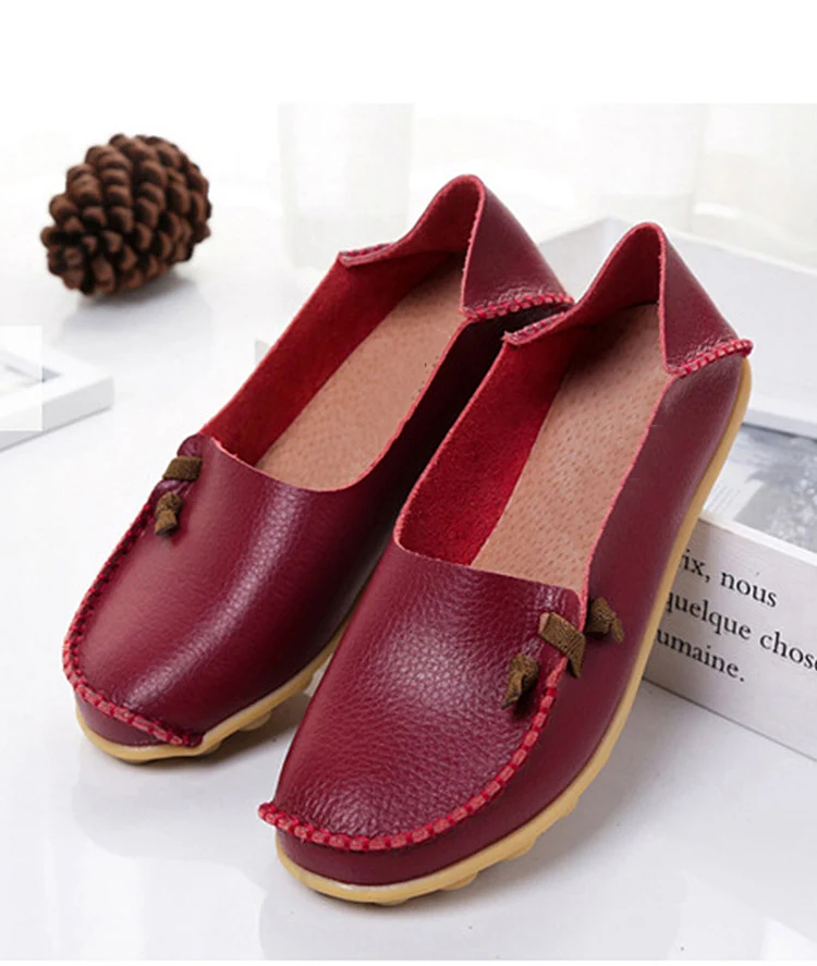 Fashion Summer Casual Genuine Leather Women’s Loafer Shoes