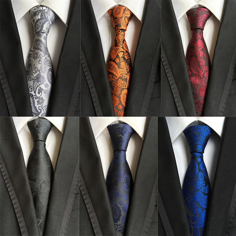 

CityRaider Brand Gravata 2018 New Paisley Ties for Men Necktie Slim Silk Mens Neck Tie Bridegroom Wedding Neckties Cravate A008