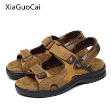 Мужские сандалии высокого качества в американском стиле; мужские сандалии из натуральной кожи в английском стиле; сандалии из телячьей кожи; X1376 35