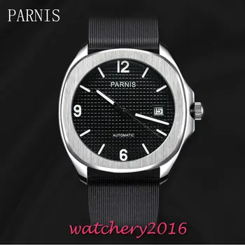

New 40mm Parnis luminous markers 21 jewels miyota 821A movement black dial sapphire glass Automatic Men's Wristwatch