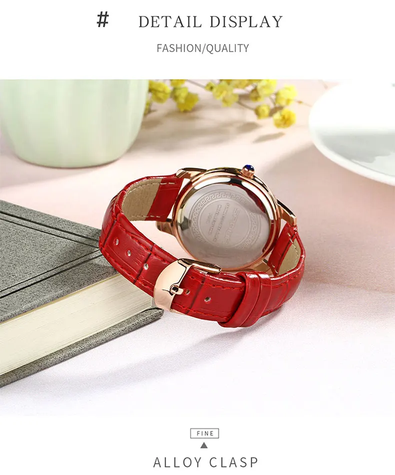 SANDA Кварцевые женские наручные часы люксовый бренд женские модные часы женские кожаные водонепроницаемые часы Relogio Feminino
