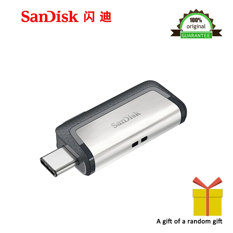 sandisk 128GB SDDDC2 экстремально высокая скорость тип-c USB3.1 двойной OTG USB флеш-накопитель 64GB флеш-накопитель 32GB16GB 130 м/с