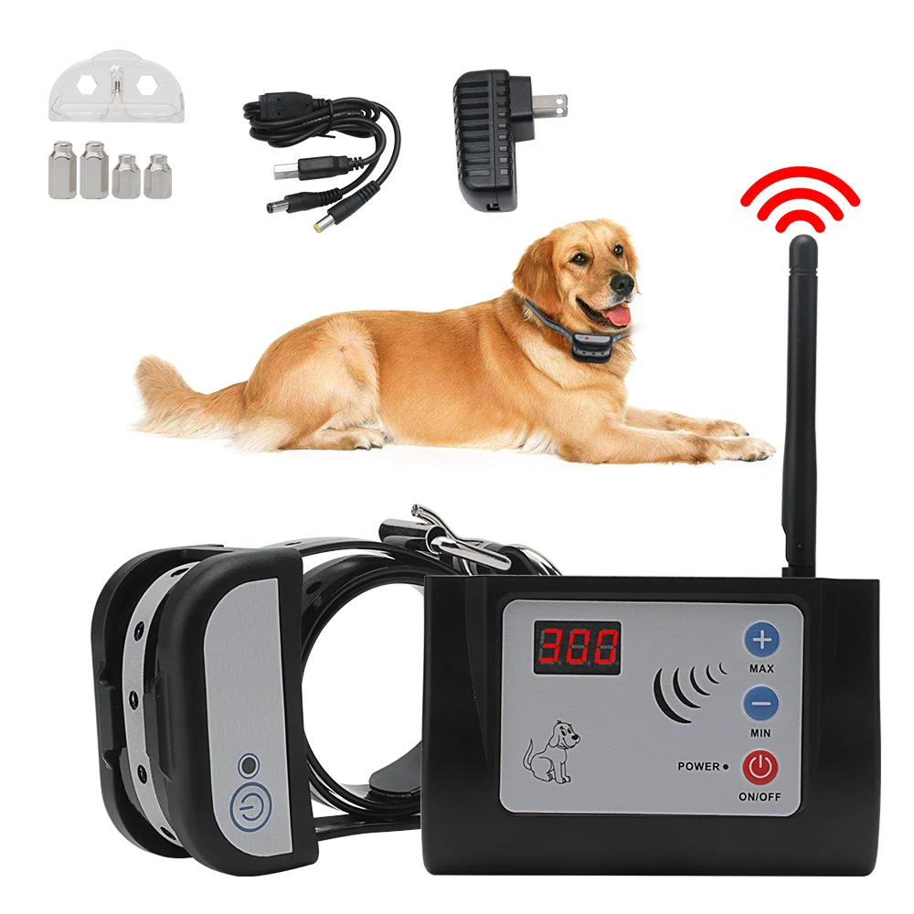 

Wireless Electric Pet Dog Fence Waterproof Rechargeable Dog Training Collar Receiver TPU Reflective Strap Pet Containment System