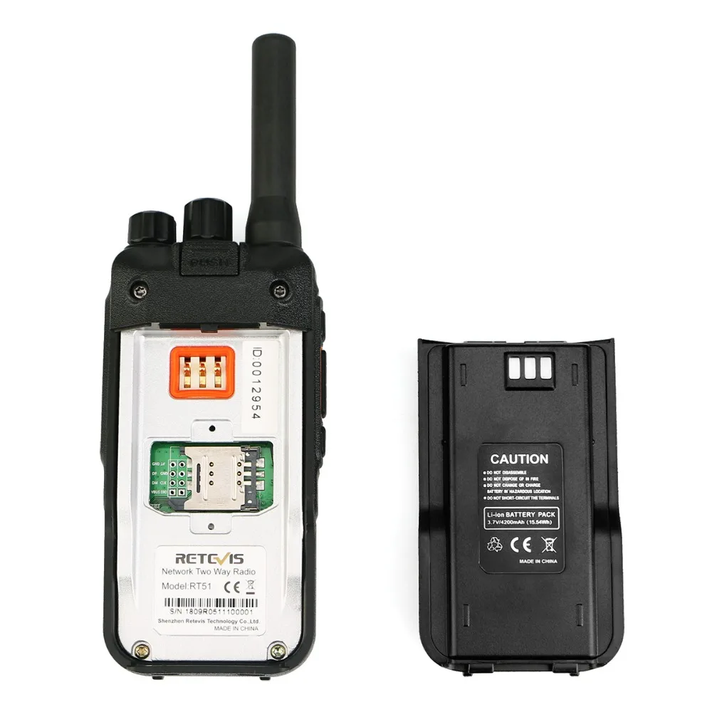 RETEVIS RT51 Poc Walkie Talkie Ham Radio 4G LTE FDD поддержка sim карты сеть GPS двухстороннее радио по