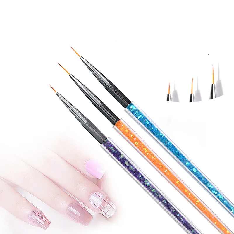  Gel Nail Brush Nail Art Kolinsky Acrylic Nail Brush Superfine Stripe Thin Nails Brushes For Paintin