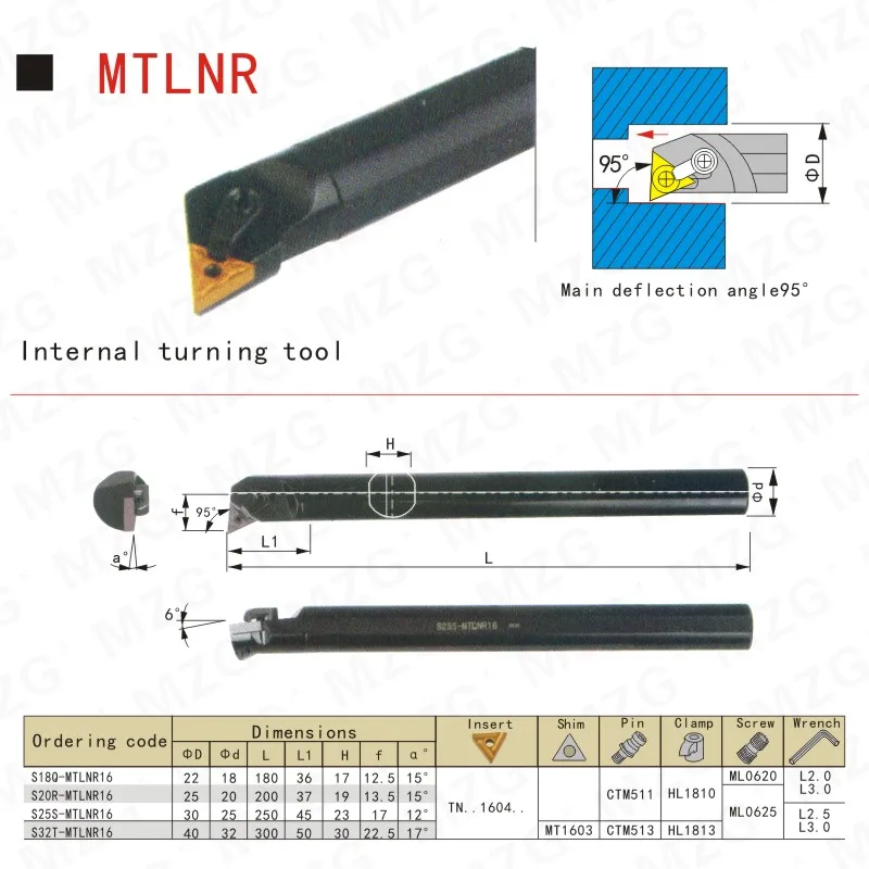 Держатель инструментов для токарного станка MZG 16 мм 18 20 мм|boring tool holders|lathe cuttertool holder