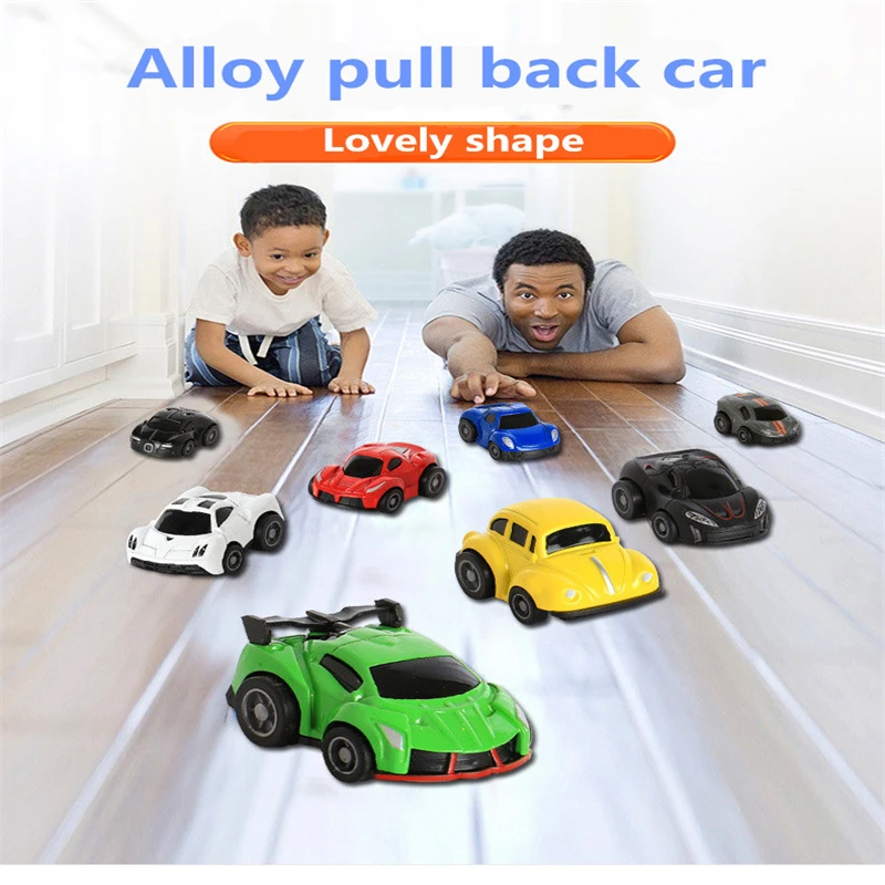 

High simulation 2Pcs 4Pcs 8Pcs 24Pcs/Set Alloy Pull Back Model Car Mini Alloy Pull Back Toy Car Parent-child Toy For Boys Gift