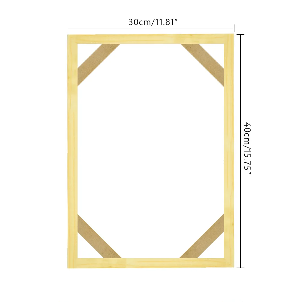 DIY деревянная рамка для холст рисунок, напечатанная картина на стену фото растягивающиеся полосы естественная внутренняя рамка без картины много размеров - Цвет: 30x40cm