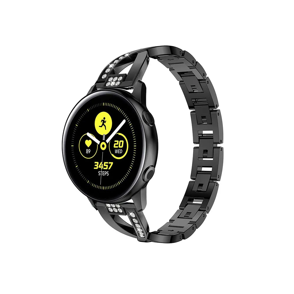 20 мм ремешок для часов из нержавеющей стали для samsung Galaxy Watch active 2 Release ремешок для samsung gear sport S2 ремешок для часов