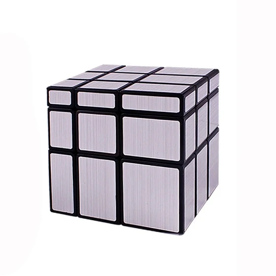 Black Silver YUXIN Профессиональная 3x3x3 гладкое зеркало с глянцевым покрытием магический куб головоломка на скорость 3x3 куб, Обучающие игрушки, подарки 56 мм - Цвет: Black Silver