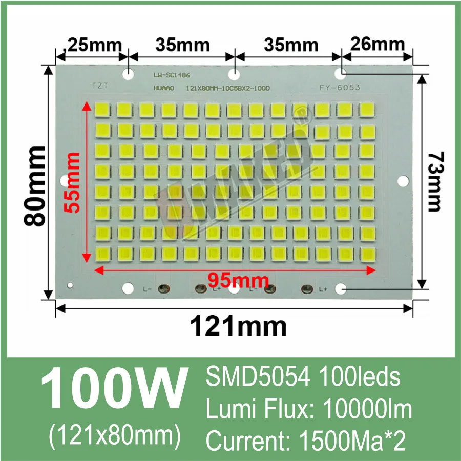 outdoor security lights with motion sensor 100W Brightness 5730/5054/ 2835 smd led PCB floodlight source,  Aluminum plate for outdoor light High luminous Flux outdoor floodlight Floodlights