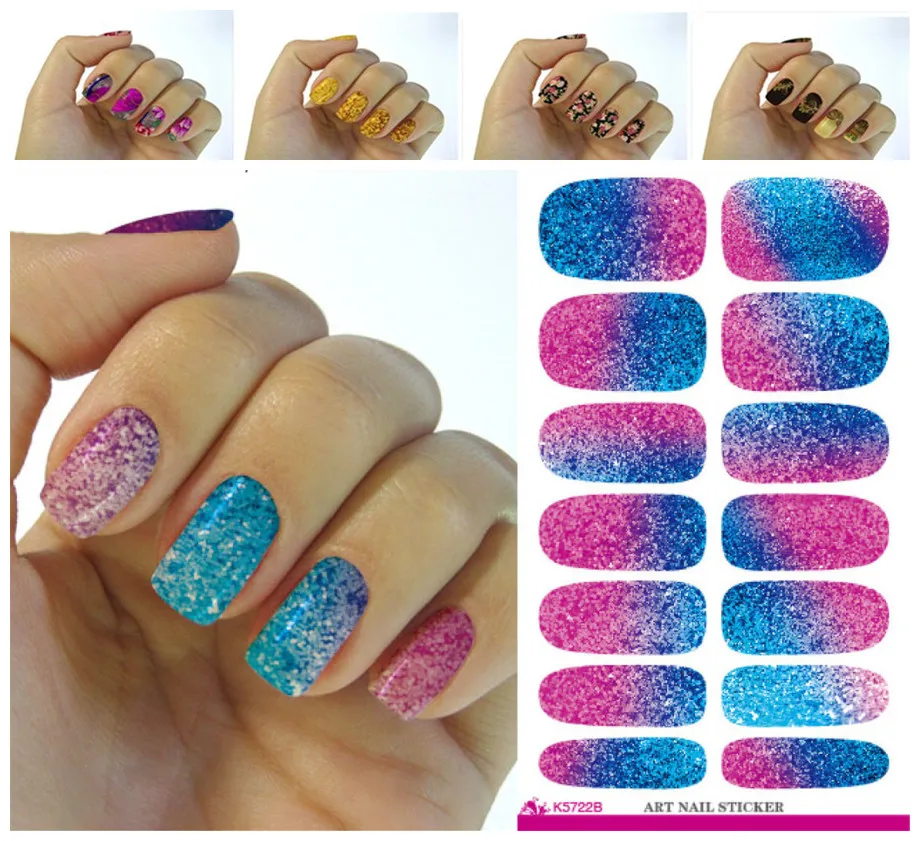 K607 Новая мода вода передача фольги ногтей наклейки все виды nail art дизайн шаблоны