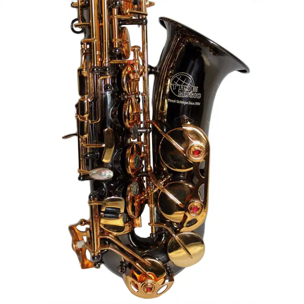 high grade black body/ gold keys/ alto saxophone