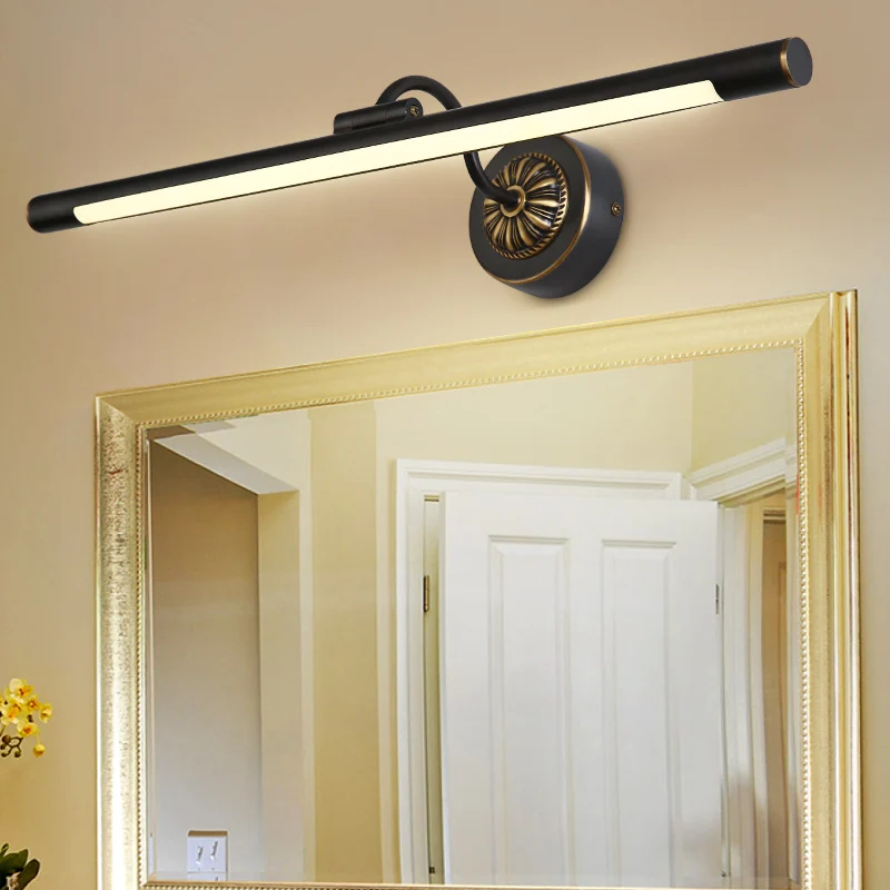 

GB Copper Mirror Wall Lamp for Bathroom American LED Cabinet Wall Sconce Nordic Makeup Hanglamp Home Deco Toilet Light Fixtures