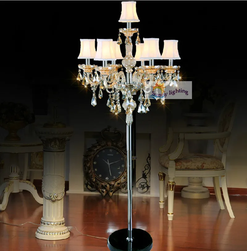 

modern wedding floor lamps reading light bedroom large crystal floor light with lampshade chrome stand light led candlestick