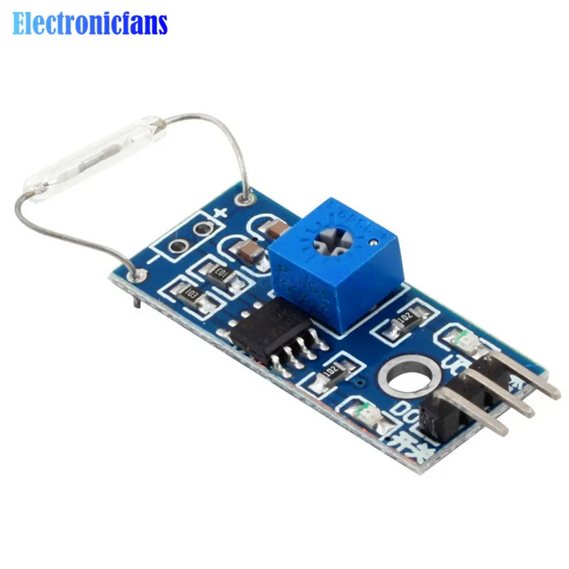 

Reed Sensor Module Magnetron Module Reed Switch MagSwitch For Arduino Digital Switch Output DC 3.3V-5V Wide Voltage