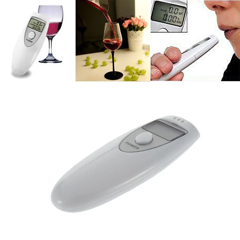 

Drop shipping Professional Pocket Digital Alcohol Tester Breathalyzer Analyzer Testing Test PFT-641 LCD Display Detector