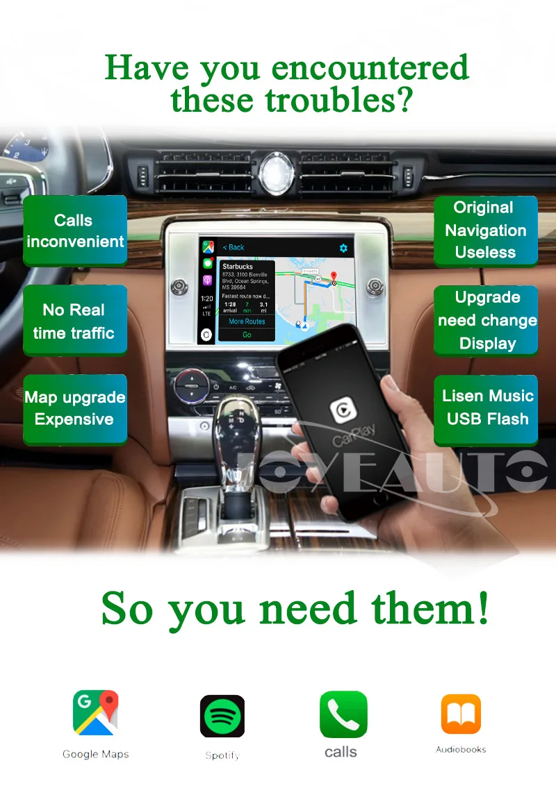 Joyeauto Wifi Wireless Apple Car Play Carplay For Maserati Retrofit- Ghibli Quattroporte with iSO13/Android Mirroring