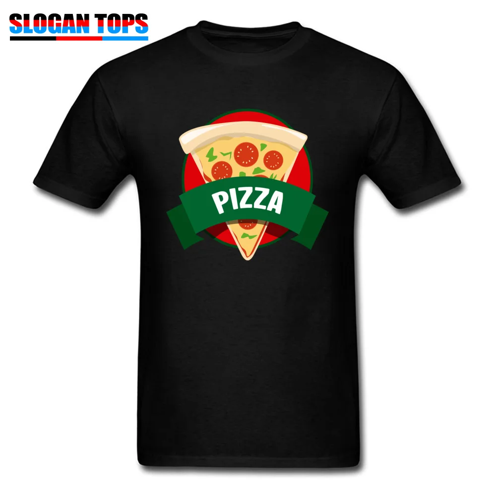 Normal pizza italian cuisine O Neck Top T-shirts April FOOL DAY Tops Shirt Short Sleeve for Men New Design All Cotton Tshirts pizza italian cuisine black