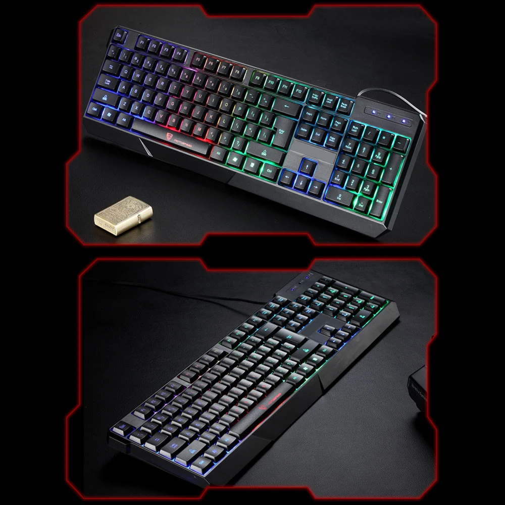 MOTOSPEED K70 USB Проводная 104 клавиши игр E-sport Keyboard светодиодный Красочные Подсветка с подсветкой для портативных ПК Тетрадь