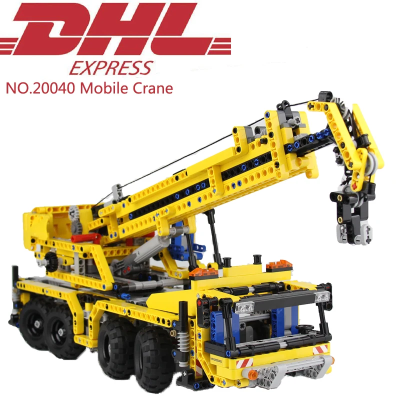 

Lepin 20040 1392Pcs Technic Figures Mobile Crane Model Building Kits Blocks Bricks Educational Kid Toy Gift Compatible With 8053