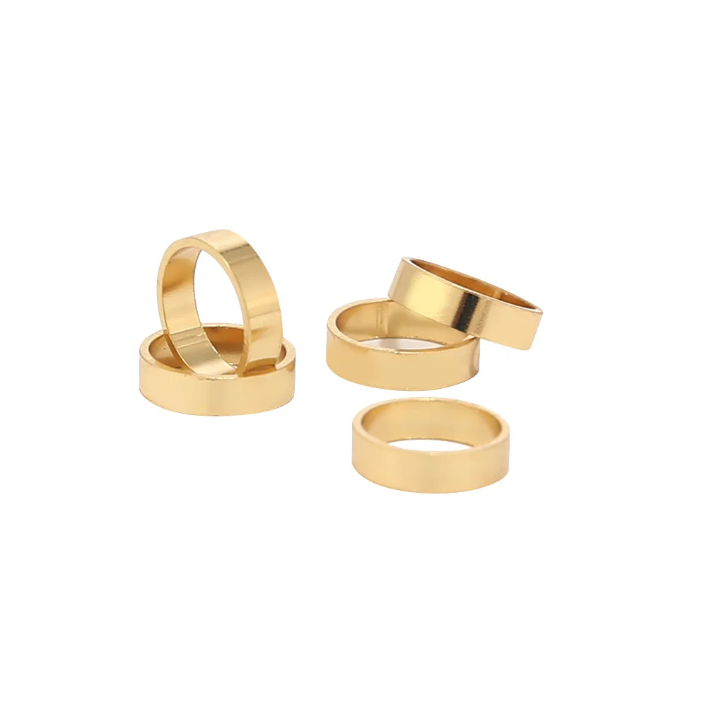 

20pcs Gold Tone Stainless Steel 8mm Jewelry Components Findings Closed Circle Jump Ring for Jewelry Making
