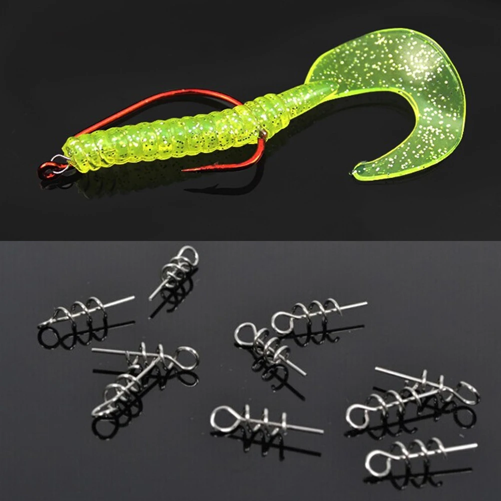 100Pcs Pin Fixed Lock Fishing Screw Needle Soft Lure Loader / Locker