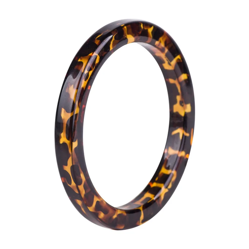 

Acrylic Cuff Leopard Print Tortoiseshell Bracelet Women Sexy Charm Irregular Square Acetic Acid Wrist Bangle Wholesale Jewelry