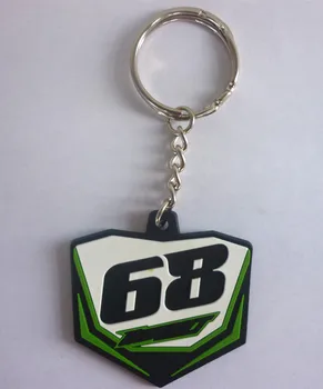 

Soft PVC 3D Custom Sport Keychains for Promotion or Gift 100pcs/lot Round Keyrings wholesale