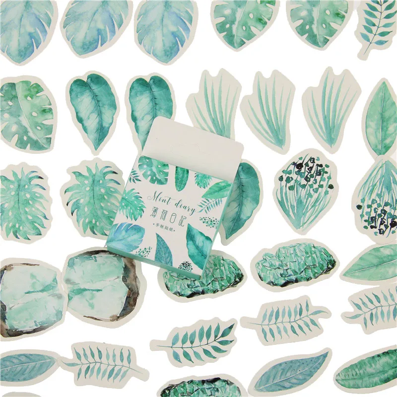 

45 Pcs/lot Creative Cute Leaves Mini Paper Sticker Decoration DIY Ablum Diary Scrapbooking Label Sticker Kawaii Stationery