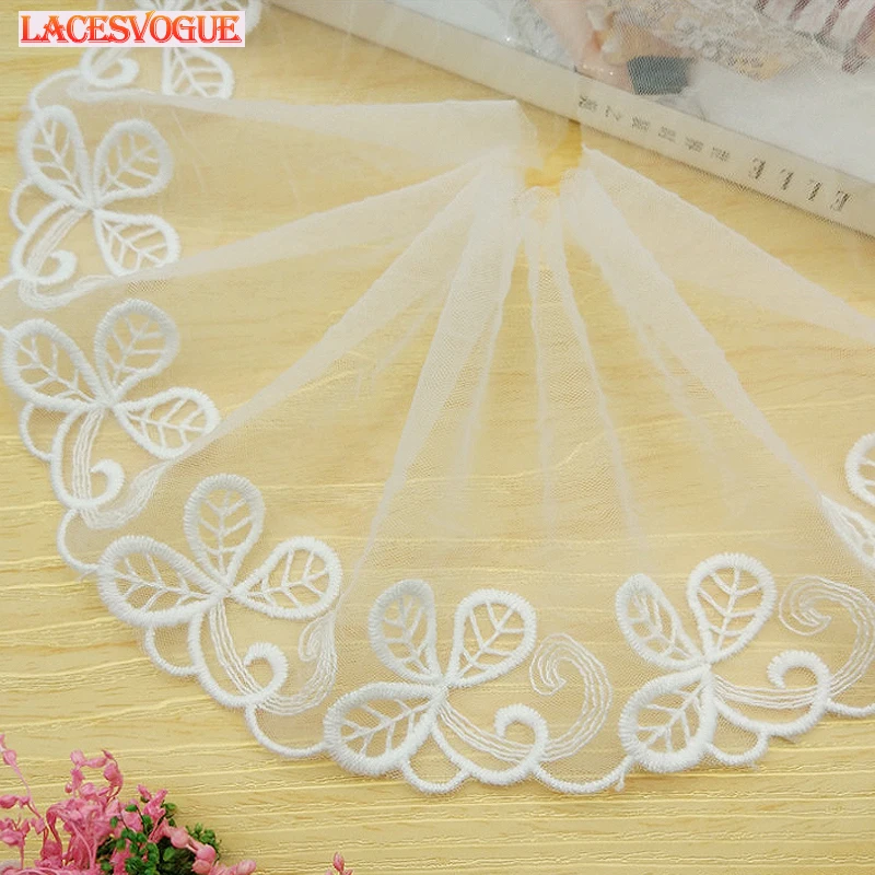 19 yards/lot 10cm Mesh embroidery Lace Trim Handmade DIY Garment needlework sewing accessories fabric Clothing Decoration 488 | Дом и сад