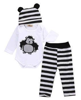 Baby Boy Cotton Romper & Pants Set 1