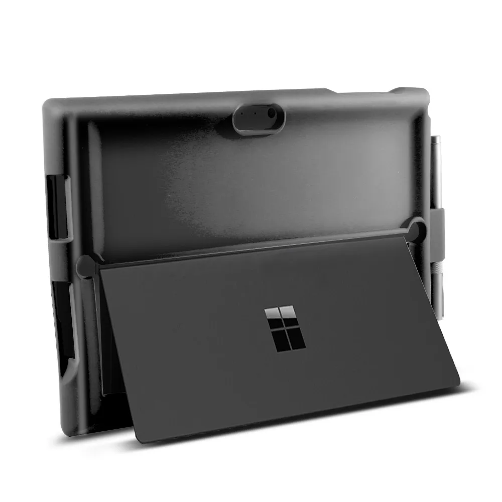 

For Microsoft Surface Pro 3 4 5 6 Case Tablet Back Case Silicone Flat Shell Anti-Drop Anti-Slip With Pen Groove Cover