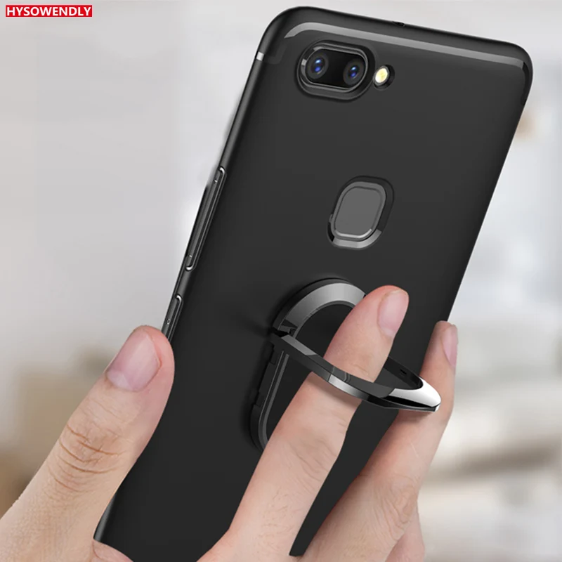 HYSOWENDLY Rotating Finger Magnetic Car Holder Absorption Soft TPU Silicon Back Cover For BBK Vivo X9/ X9S Plus Case X20 X20Plus |