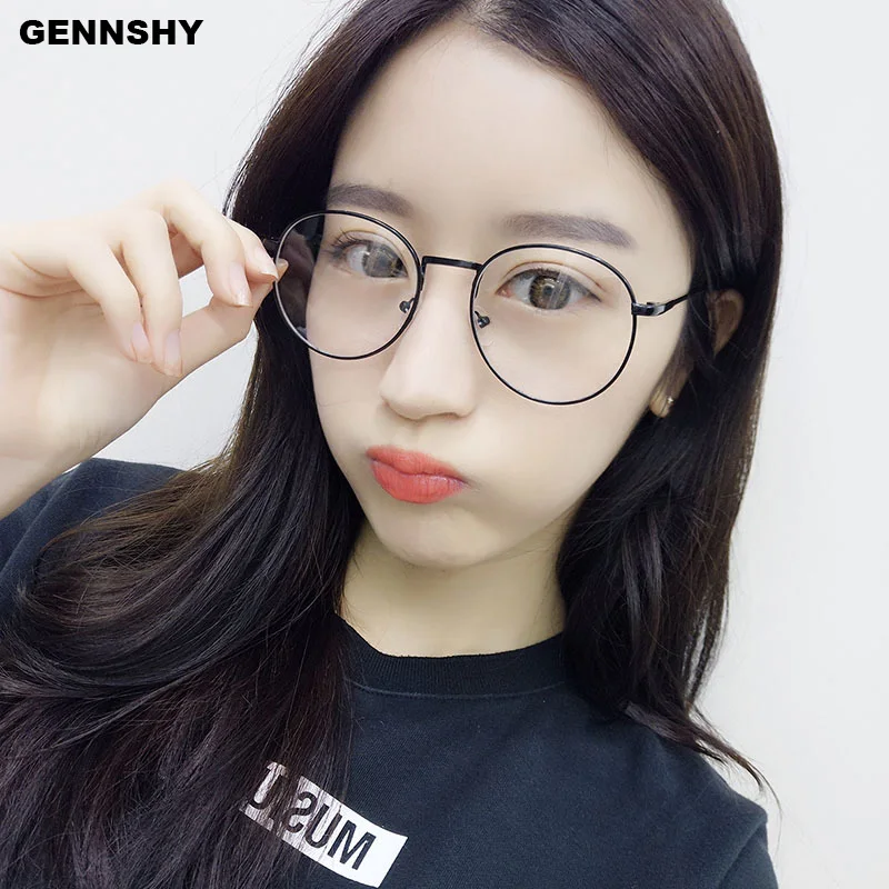 Korean Style Cool Optical Glasses Hot Sale Metal Eyeglasses Retro Light