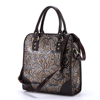 

Women Bag Genuine Leather Tote Handabag Vintage Crossbody Shoulder Bag Female Messenger Bags Retro Ladies Handbag Luxury Brands