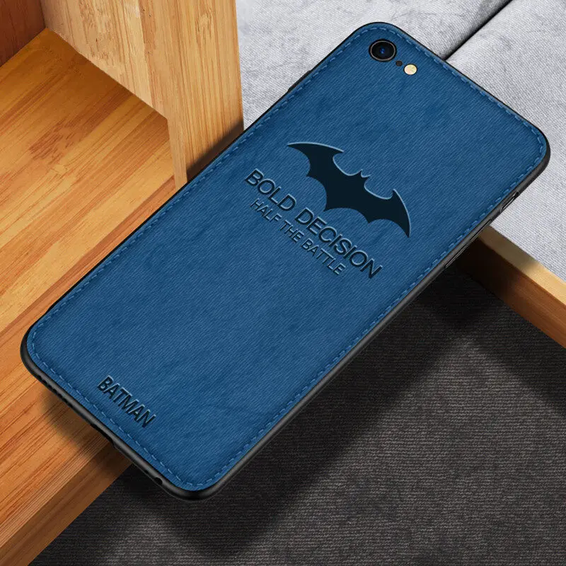 Роскошный тканевый чехол QINUO с оленем для Xiaomi Redmi 4X 7A 5Plus 5A 6 6A Pro Batman, мягкий силиконовый чехол для Redmi Note 8 Pro K20 7 4 4X - Цвет: Blue Batman