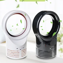 1PCs Electric Bladeless Cooling Fan Portable Cordless Mini Handheld Fan With Double Side Bladeless Desk Fan For Home Office