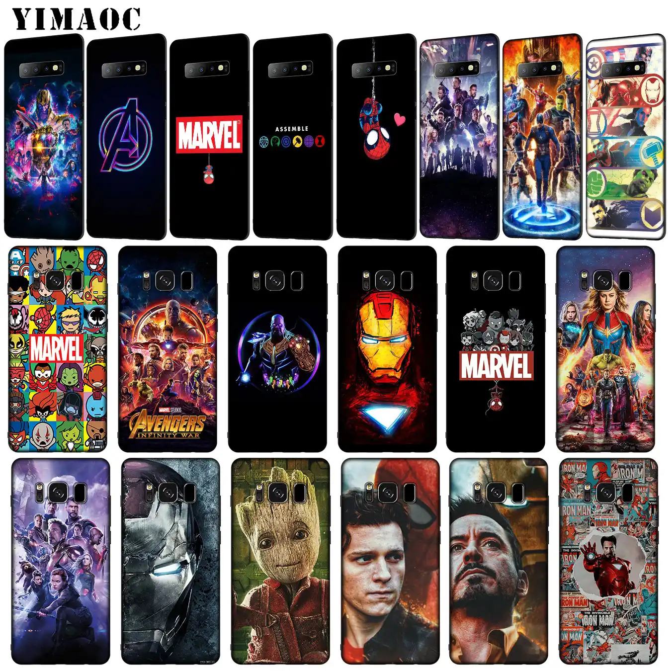 アベンジャーズ Endgame マーベルアイアンマン Thanos さんロゴソフト三星銀河 S 超 S10 Lite S9 S8 プラス S7 エッジ S10e フィットケース Aliexpress