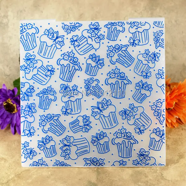 

Butterfly Flowers Plastic Embossing Folder For Scrapbook DIY Album Card Tool Plastic Template 20.3x20.3cm KW673155