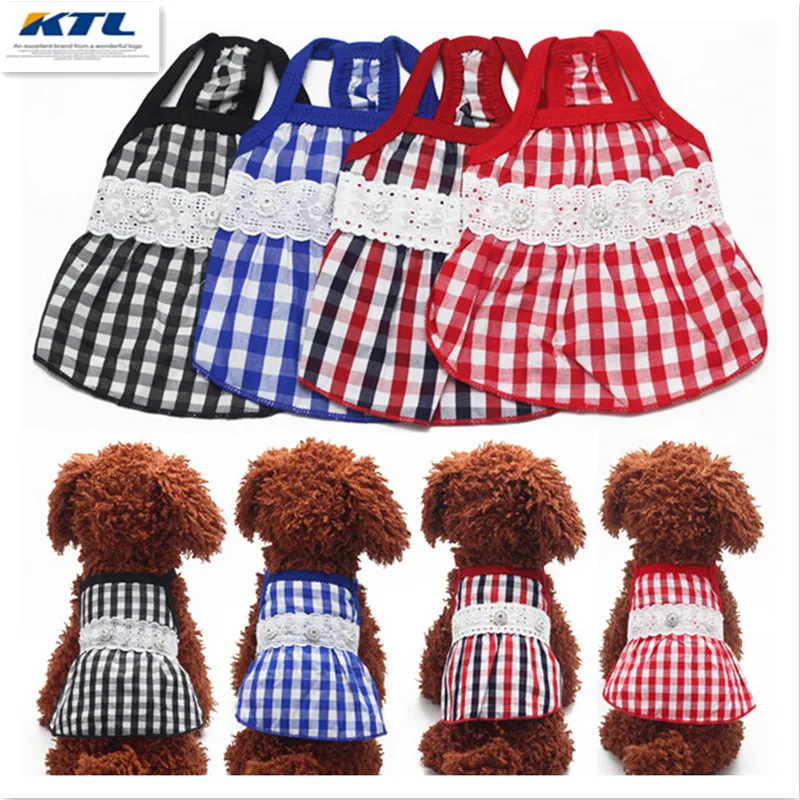 Pet Dog Vests Navy Stripe Handsome Tie Vests Summer Dress Puppy Brand T