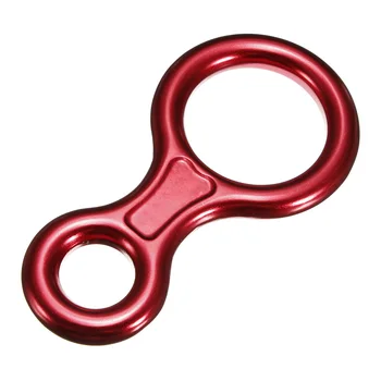 

Rappel Rock Climbing Gear Belay Descender Figure of 8 Aluminum 35kn/7500Lb Red