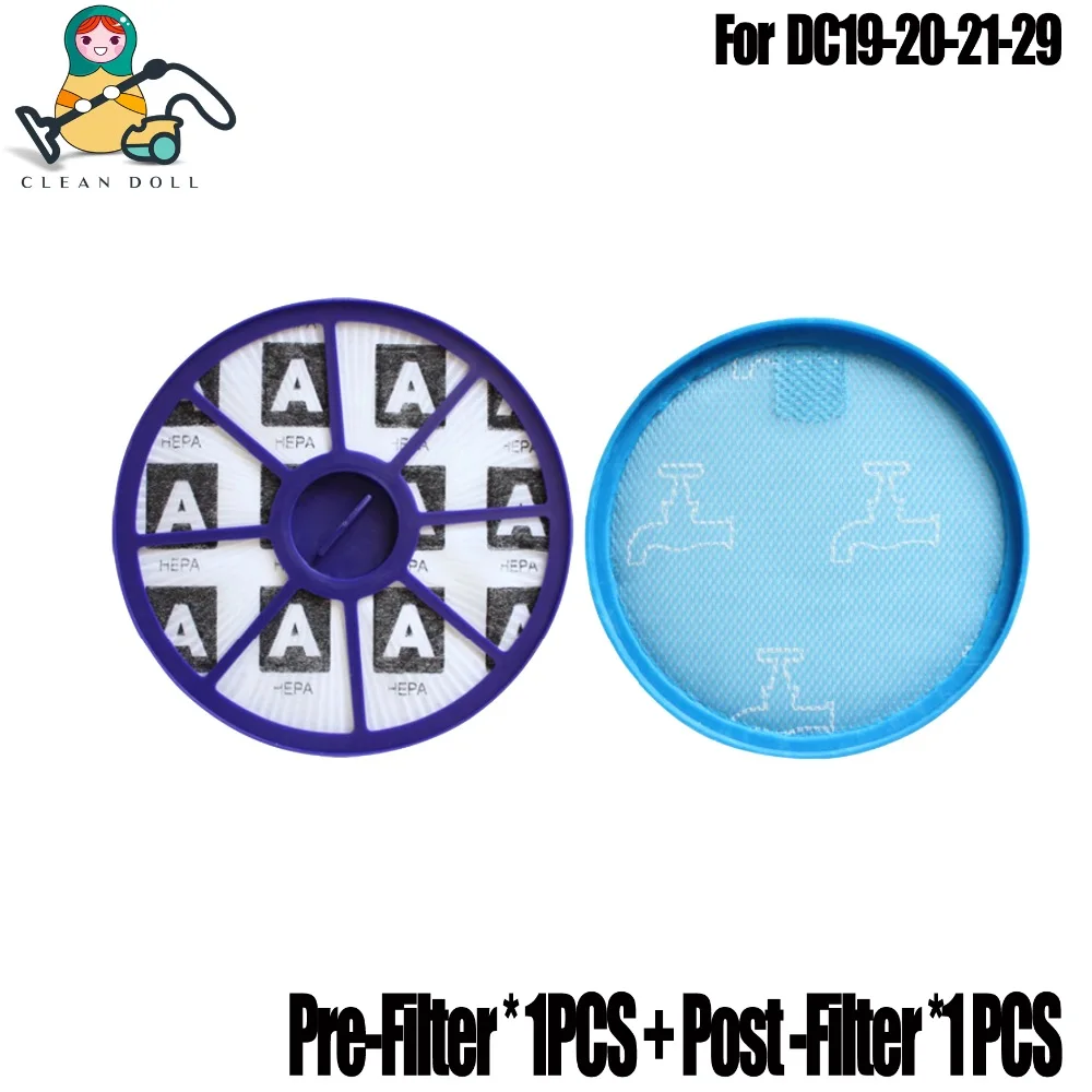 

2-PACK CLEAN DOLL Replacement HEPA Filter Kit for Dyson DC19 DC20 DC21 DC29 Pre filter Post Motor Filters spare parts