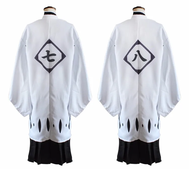 Cosplay&Ware [6]13 Numbers Anime Bleach Haori Cosplay Costume White Short Long Sleeve Cloak From 1st To 13th Division Captain Cape -Cosplay&Ware anime Shop