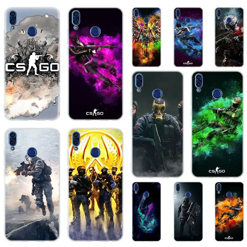 

Counter Strike cs go Game Soft TPU Case Cover For Huawei Honor 9 10 Lite 6X 7X 8X Max 7A 5.7inch 8A 8C V20 PLAY 9i