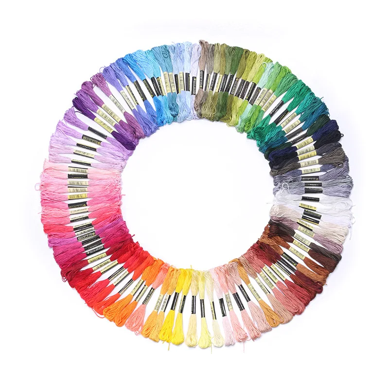 

24/36/50/100/150 Colors Cotton Embroidery Floss Thread Kits for Cross Stitch Embroidery 6 Strands 8m Sewing Tool Accessories