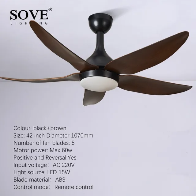 Sove Modern Led Ceiling Light Fan 5 Blade Ceiling Fans With Lights Ceiling Fan Lamp With Remote Control 220v Abanico De Techo Ceiling Fans Aliexpress