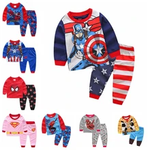 Пижамы с человеком-пауком для маленьких девочек; пижамы с изображением героев мультфильмов; детская одежда для сна; пижамы для мальчиков с изображением Капитана Америки; r5