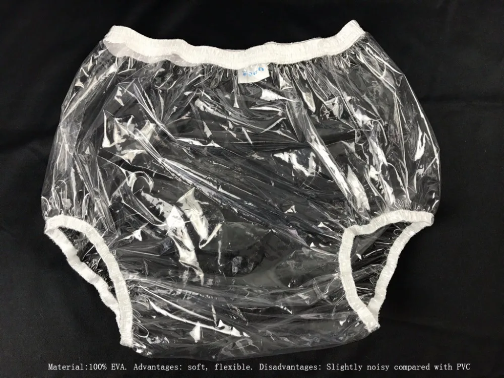 

ABDL Haian Adult Incontinence Pull-on Plastic Pants Color Glass Clear