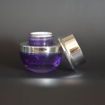 

Purple 30g 30ml High Grade Glass Cream Jar For Cosmetic Packaging